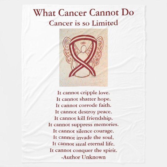 Kopf-und Nackenkrebs-Ribbon-Chemo-Decken Fleecedecke (Vorderseite)