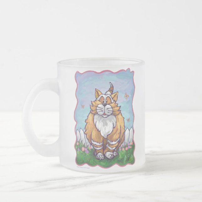 Kopf und Schwanz Ginger Cat Mattglastasse (Links)