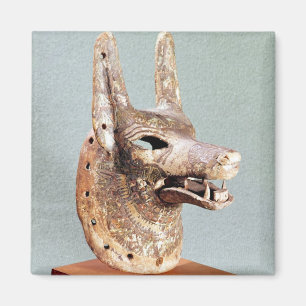 Kopf von Anubis, mit aufklappbarem Kiefer Magnet