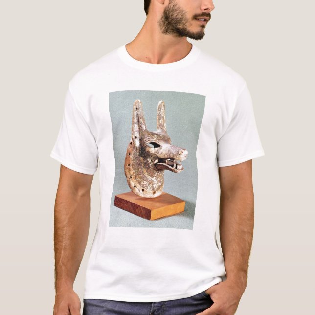Kopf von Anubis, mit einem eingehängten Kiefer T-Shirt (Vorderseite)