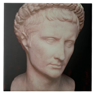 Kopf von Caesar Augustus Fliese
