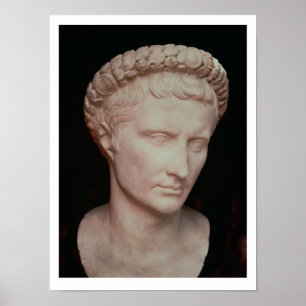 Kopf von Caesar Augustus Poster