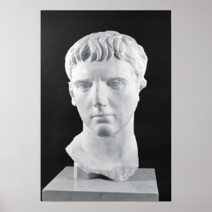 Kopf von Caesar Augustus Poster