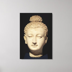 Kopf von einem Buddha, Greco-Buddhistische Art Leinwanddruck