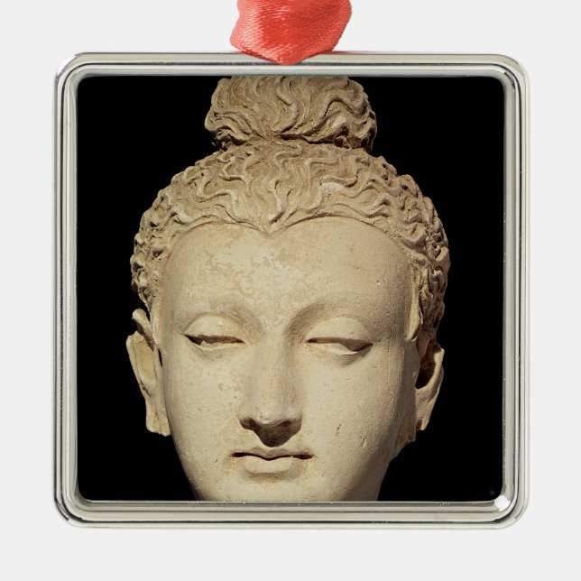 Kopf von einem Buddha, Greco-Buddhistische Art Ornament Aus Metall (Vorne)
