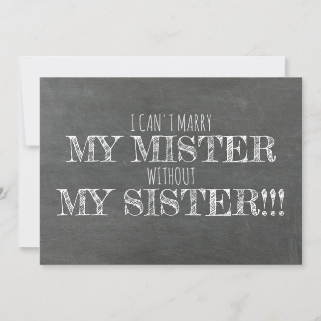 Kopfbrett Bridesmaid / Vorschlag für eine Trauzeug Einladung (Vorderseite)