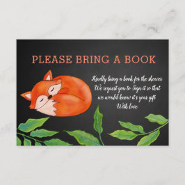 Kopfbrett | Fox | Buch mitbringen | Babydusche Einladung
