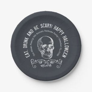 Kopfbrett Skull Personalisiertes Halloween-Party Pappteller