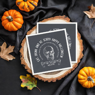 Kopfbrett Skull Personalisiertes Halloween-Party Serviette