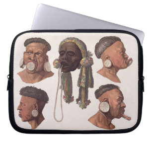 Köpfe von Botocudos amerikanischem Ureinwohner Laptopschutzhülle