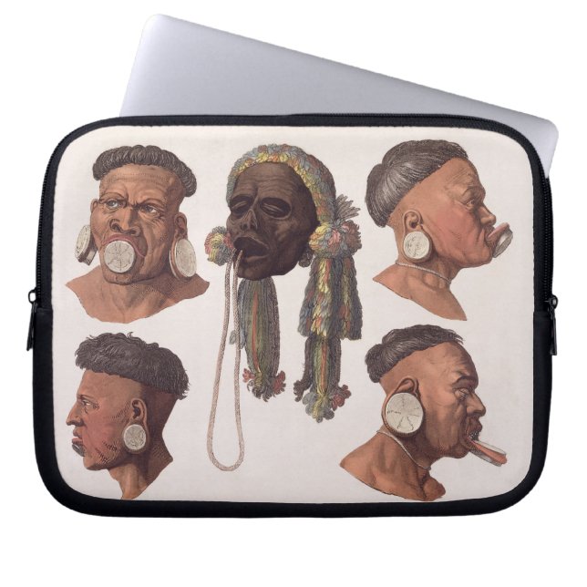 Köpfe von Botocudos amerikanischem Ureinwohner Laptopschutzhülle (Vorderseite)