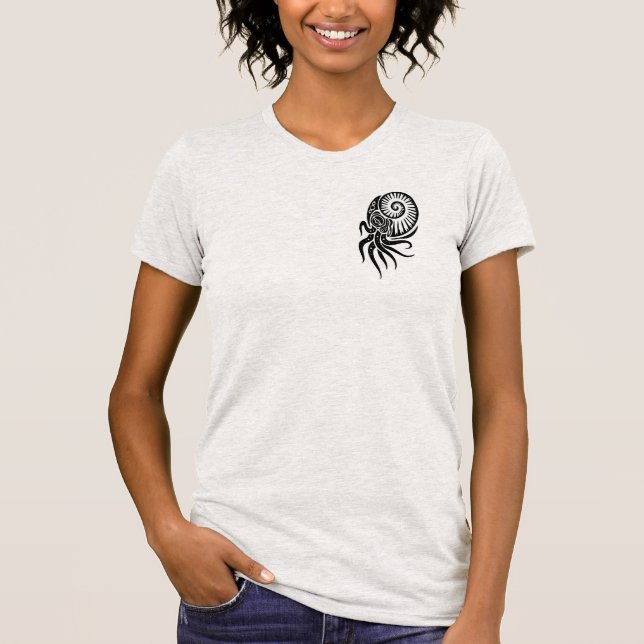 Kopffüßer-Entwurfs-Shirt der Frauen Stammes- T-Shirt (Vorderseite)