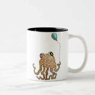 Kopffüßer mit Ballon Zweifarbige Tasse
