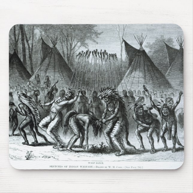 Kopfhaut-Tanz 'von den Skizzen des Inders Warfare Mousepad (Vorne)