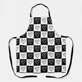 Kopfhörer an der Tafel Schürze