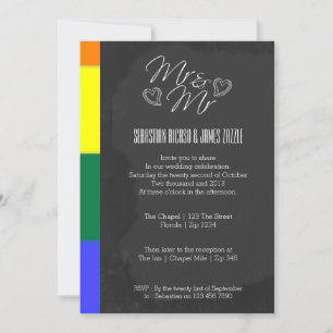 Kopfhörer-Doodle mit Stolzdetails Hochzeit Einladung