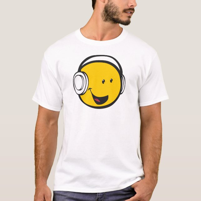 Kopfhörer Emoji T-Shirt (Vorderseite)