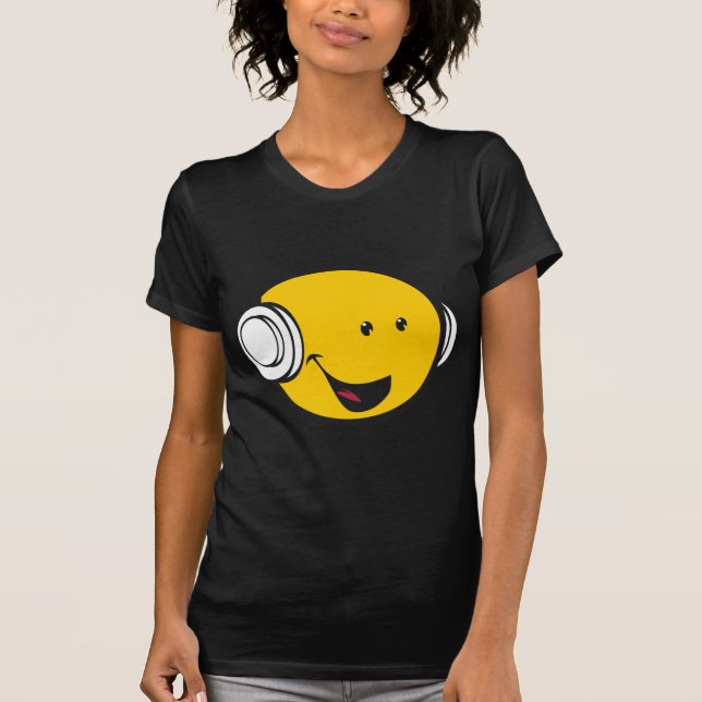 Kopfhörer Emoji T-Shirt (Vorderseite)