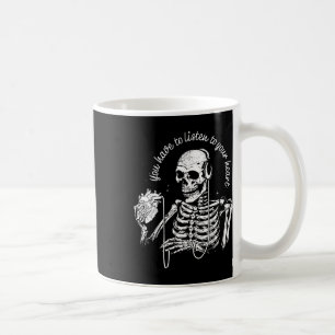 Kopfhörer Herz Gotische Musik Halloween Skelett Kaffeetasse