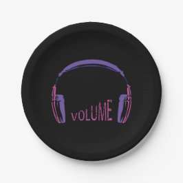 Kopfhörer Lautstärke Pappteller