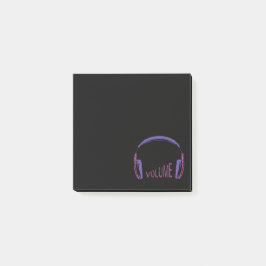 Kopfhörer Lautstärke Post-it Klebezettel