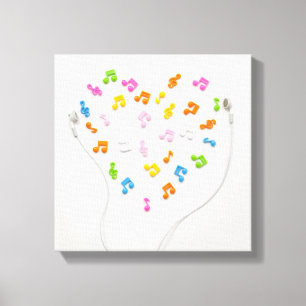 Kopfhörer Leinwanddruck