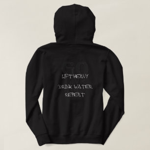 Kopfhörer-Logo und Hub Schwerer Schritte Hoodie