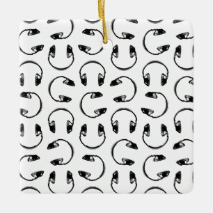 Kopfhörer Musik Druck CUSTOM HINTERGRUND FARBE Keramikornament