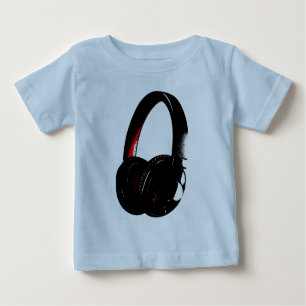 Kopfhörer-Pop Art Kopfhörer Baby T-shirt