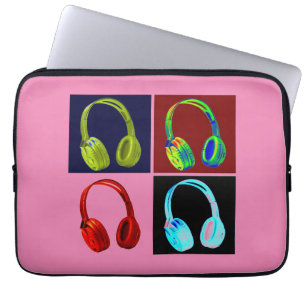 Kopfhörer Pop Art Laptopschutzhülle