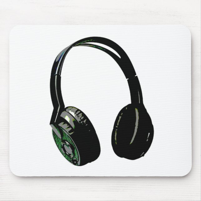 Kopfhörer Pop Art Mousepad (Vorne)