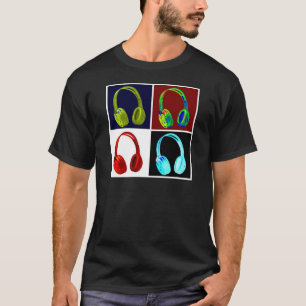 Kopfhörer Pop Art T-Shirt