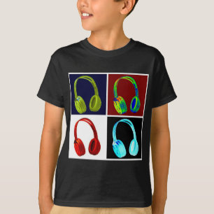 Kopfhörer Pop Art T-Shirt