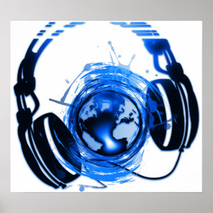 Kopfhörer Poster