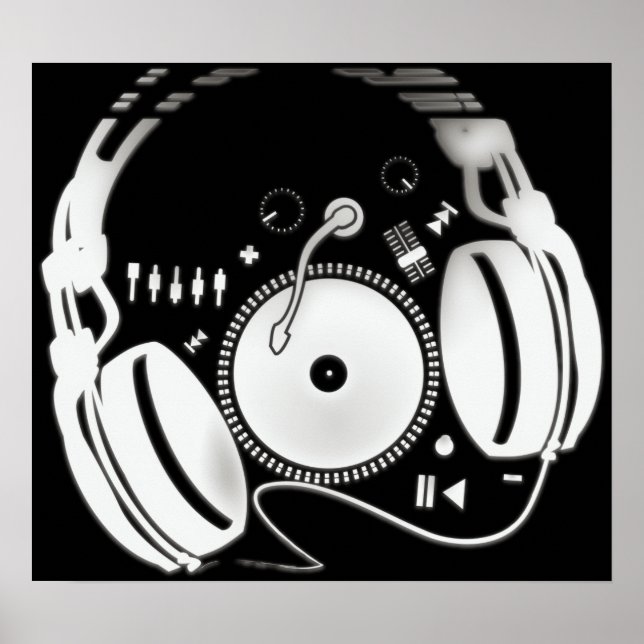 Kopfhörer Poster (Vorne)