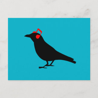 Kopfhörer Raven Postkarte