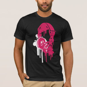 Kopfhörer-Rosa T-Shirt