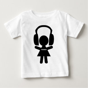 Kopfhörer Techno Musik Baby T-shirt
