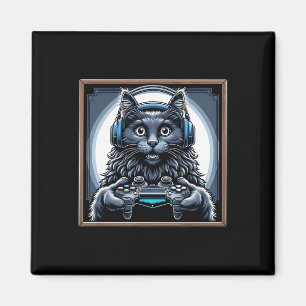 Kopfhörer Videospiel Nebelung Katze Gaming  Magnet