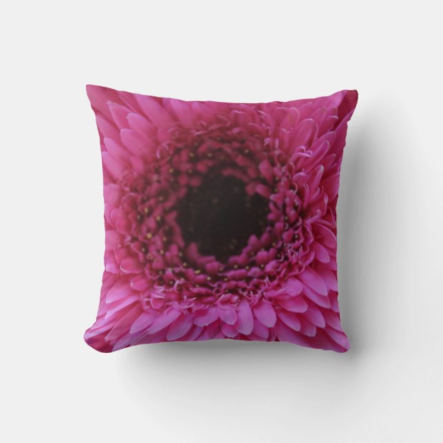 Kopfkissen aus heiß rosa Blume Kissen (Vorderseite)