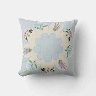 Kopfkissen der Blume blau, lila und rosa Kissen