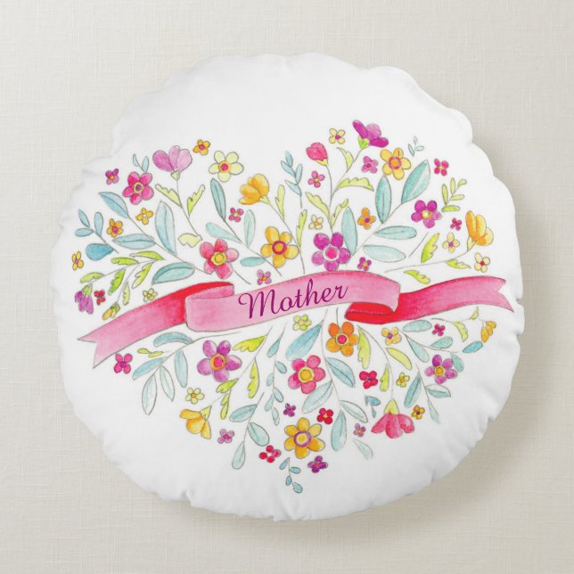 Kopfkissen der Mutter Rundes Kissen (Vorderseite)