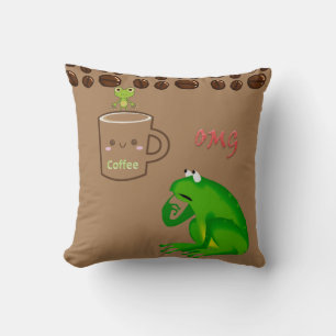 Kopfkissen Kaffeebohnen Frosch OMG Kissen
