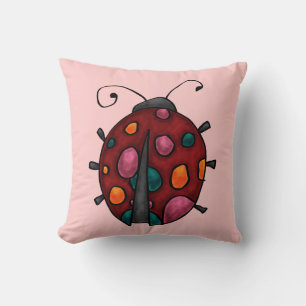 Kopfkissen, Niedlich farbige Ladybug, grün und ros Kissen