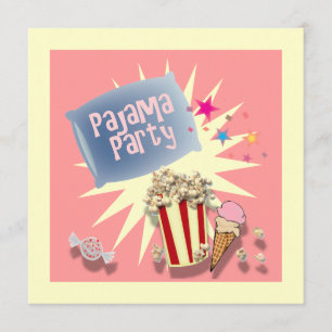 Kopfkissen Slumber Sleepover Pajama Party Einladun Einladung