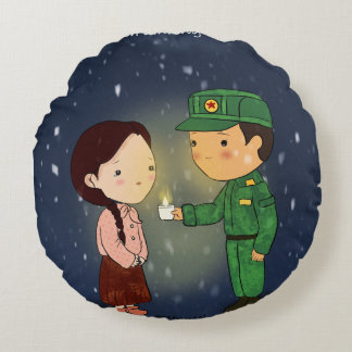 Kopfkissen zum Thema Kdrama Rundes Kissen