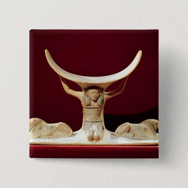 Kopflehne mit Shu, der ägyptische Gott der Luft Button (Vorderseite)