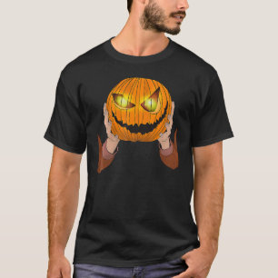 Kopflose Männer Kostüm Kürbiskopf für Halloween Pa T-Shirt
