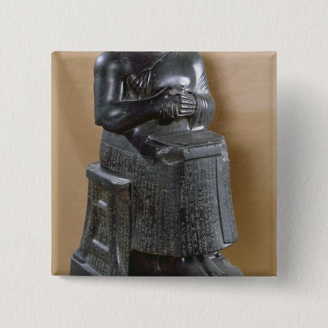 Kopflose Statue von Prinzen Gudea als Button (Vorderseite)