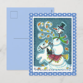 KOPFLOSER HORSEMAN SNOWMAN, XMAS HALLOWEEN SPASS, FEIERTAGSPOSTKARTE